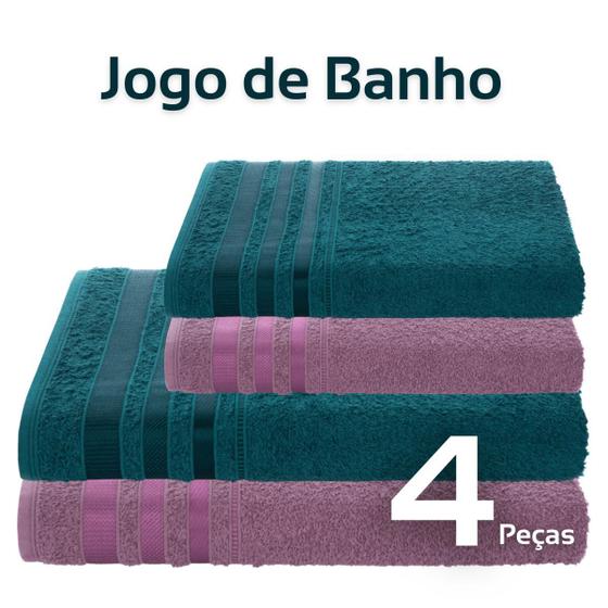 Imagem de Jogo Toalhas De Banho Felpuda 100% Algodão Groh - 4 Peças