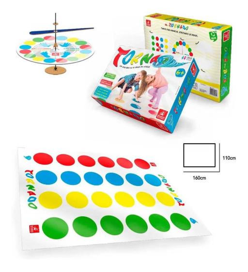 Jogo Tornado Twister - Brincadeira de Criança Menor preço em Jogo Tornado Twister - Brincadeira de Criança