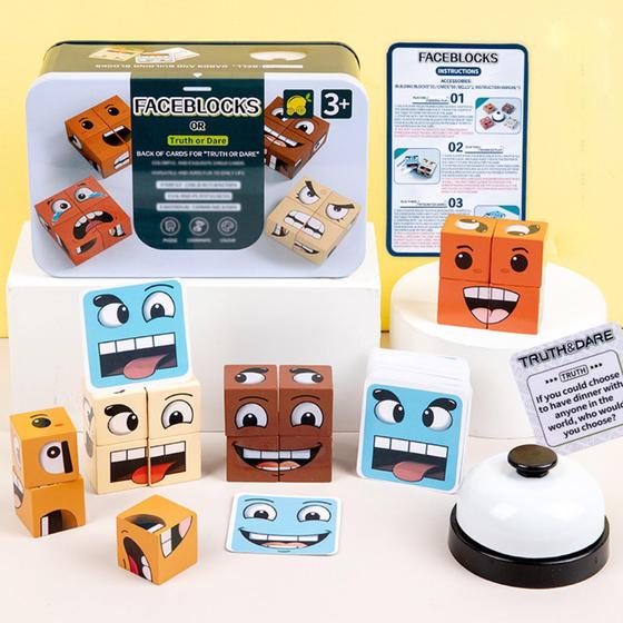 Imagem de Jogo Toy Pajojoqa Face Change Cube com Bell Wood Blocks 3+ Y