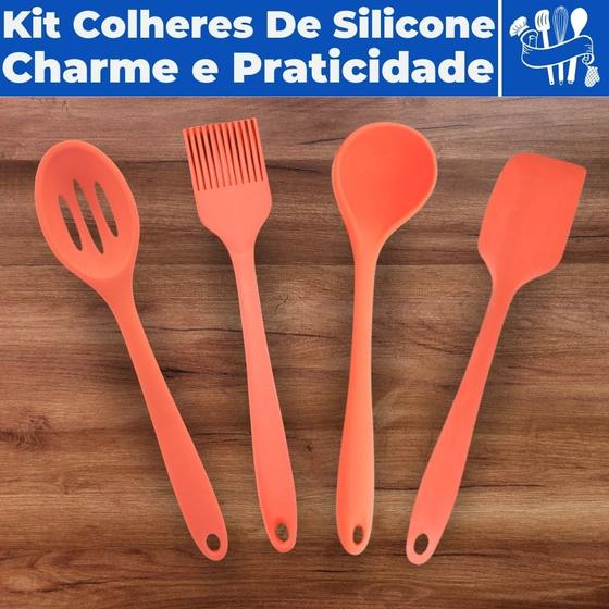 Imagem de Jogo Utensílios De Cozinha 4 Peças Silicone Casita