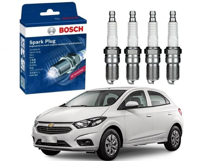 Imagem de Jogo velas bosch chevrolet onix 1.0 8v flex 2016 a 2019