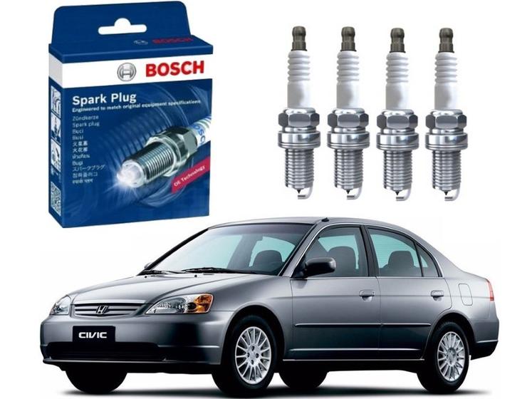 Imagem de Jogo velas bosch honda civic 1.7 16v 2001 a 2005