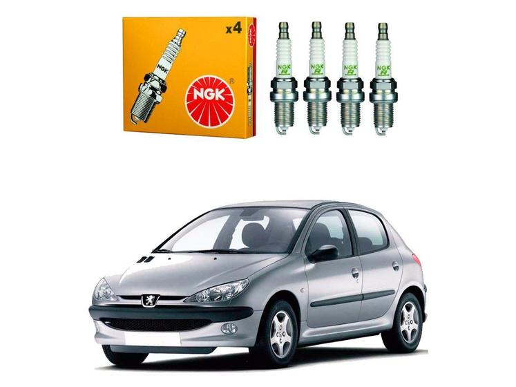 Imagem de Jogo velas ignição ngk peugeot 206 1.4 8v 2006 a 2010