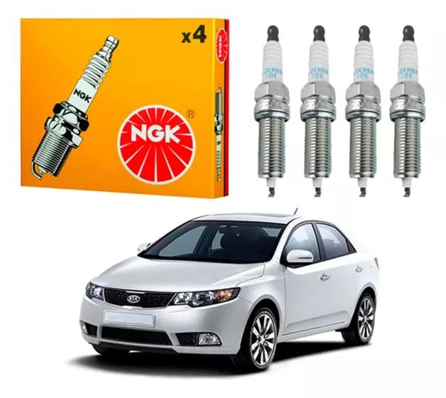 Imagem de Jogo Velas NGK Original  Kia Cerato1.6 16v gasolina de 2009 A 2012. 