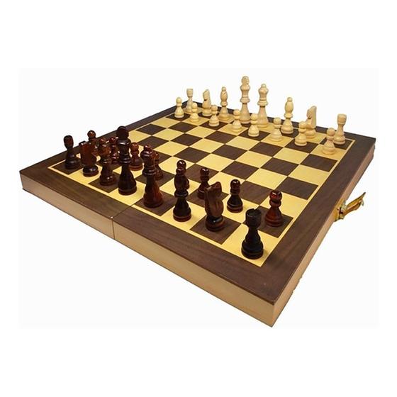 Jogo Xadrez e Damas em Madeira 28x28 Hoyle James Menor preço em Jogo Xadrez e Damas em Madeira 28x28 Hoyle James
