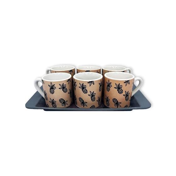 Imagem de Jogo Xícaras De Café Coffee 85 Ml 6 Peças Com Bandeja