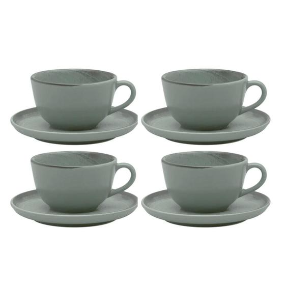 Imagem de Jogo Xicaras De Chá Café Pires 4Pcs 200Ml Cerâmica Oxford