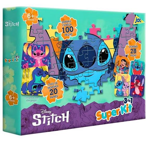 Imagem de Jogos 3 Em 1 Stitch Super Kit JAK Toyster Brinquedos