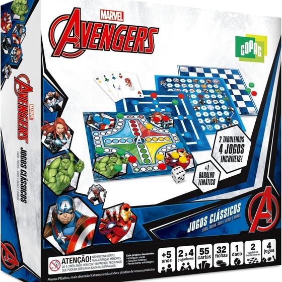 Imagem de Jogos Brinquedos Carton Marvel Classicos Copag Avangers