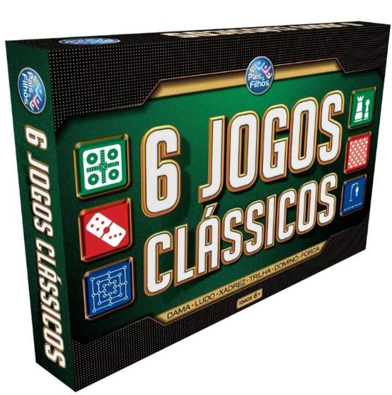 Jogos Clássicos 6 Em 1 2759 - Pais E Filhos Menor preço em Jogos Clássicos 6 Em 1 2759 - Pais E Filhos