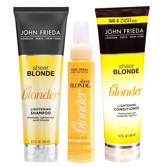 Imagem de John Frieda Sheer Blonde Go Blonder Verão Kit - Spray + Condicionador + Shampoo