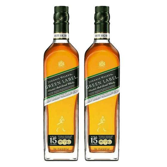 Imagem de Johnnie Walker Green Label Whisky Blended Malt 15 anos 2x 750ml