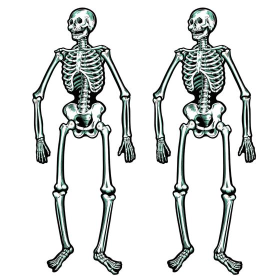 Imagem de Jointed Skeletons Beistle 22 cm - 2 por pacote para festa de Halloween