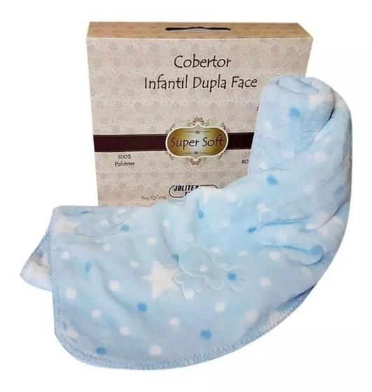 Imagem de Jolitex Ternille Cobertor Infantil Dupla Face Super Soft Azul