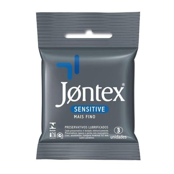 Imagem de Jontex preservativo sensitive + fino com 3 unidades