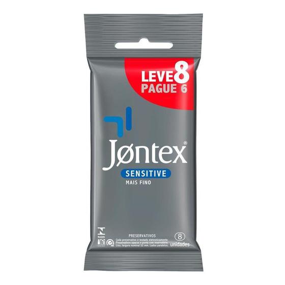 Imagem de Jontex preservativo sensitive + fino leve 8 pague 6 unidades