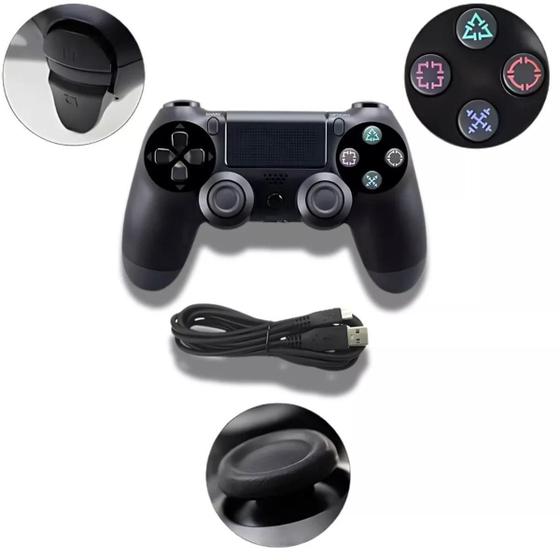 Imagem de Joystick Preto Bluetooth Jogar No Videogame E Notebook