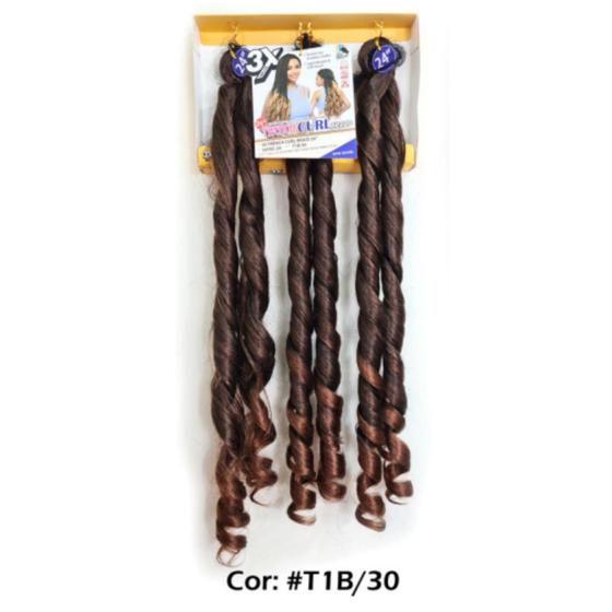 Imagem de Jumbo Liso Ondulado French Curl Cabelo Para Trança C/ Cachos