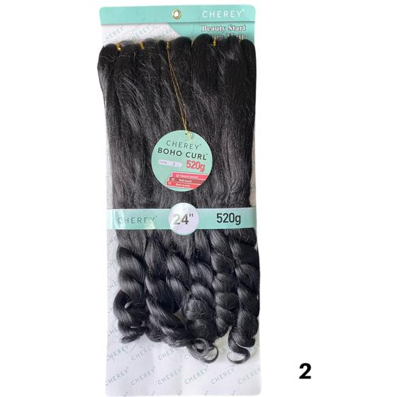 Imagem de Jumbo Trança Com Cachos Boho French Curl Cherey 520g Pacotão