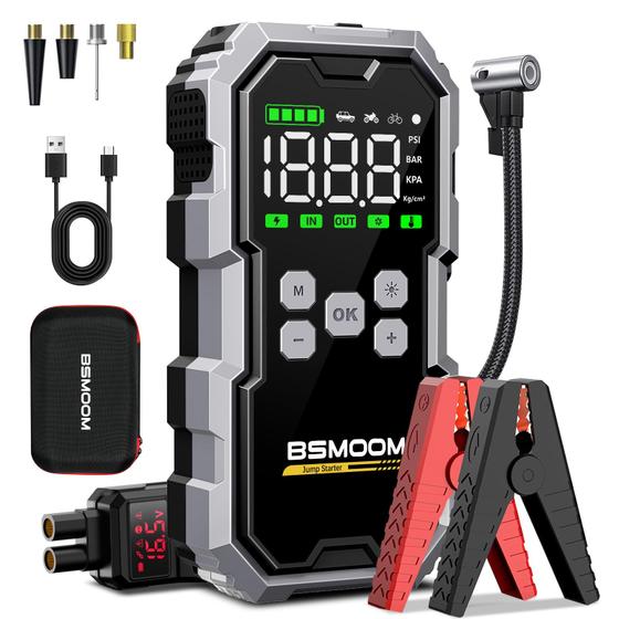 Imagem de Jump Starter BSMOOM 7000A com compressor de ar 26800mAh