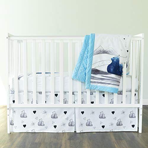 Imagem de JumpOff Jo Crib Bedding Set, 3 Peças, Urso Azul