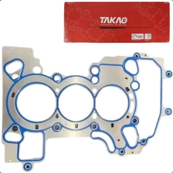 Imagem de Junta Do Cabeçote Metalica Takao Para Gm Onix 1.0 12v Tracker 1.2 3 Cil Ecotec Turbo / Aspirado