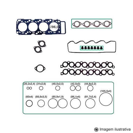 Imagem de Junta Motor Superior Cabeçote Baspack S10 00 A5 A8 Mwm Sprint4 07Tca 2.8 Tb Diesel