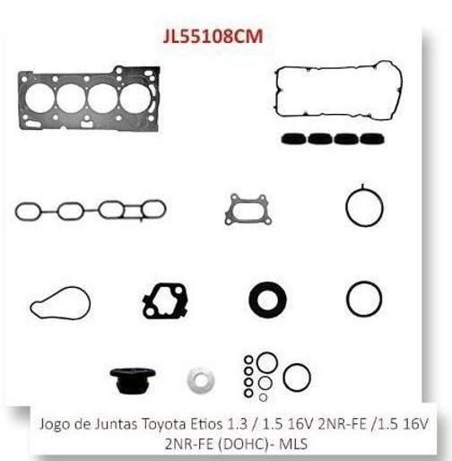 Imagem de Junta Motor Toyota Aço Etios 1.3 1.5 16V Flex Apos 2012