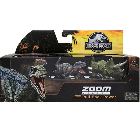 Imagem de Jurassic WORLD 3 Carrinhos Zoom Riders T.REX, Indoraptor e Triceratops SUNNY 3034