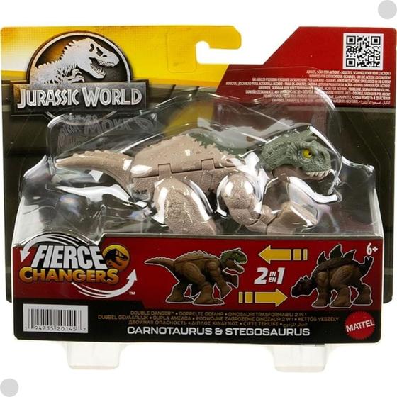 Imagem de Jurassic World Carnotaurus & Stegosaurus - Mattel