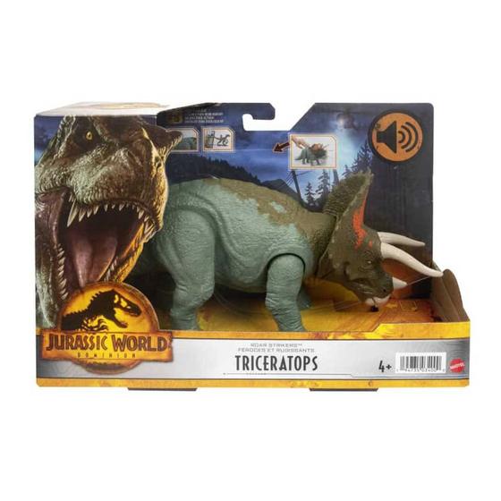 Imagem de Jurassic World Dominion Ruge Ataca Triceratops Mattel HDX40