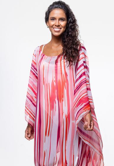 Imagem de Kaftan 101 Resort Wear Vestido Plus Size Crepe Estampado