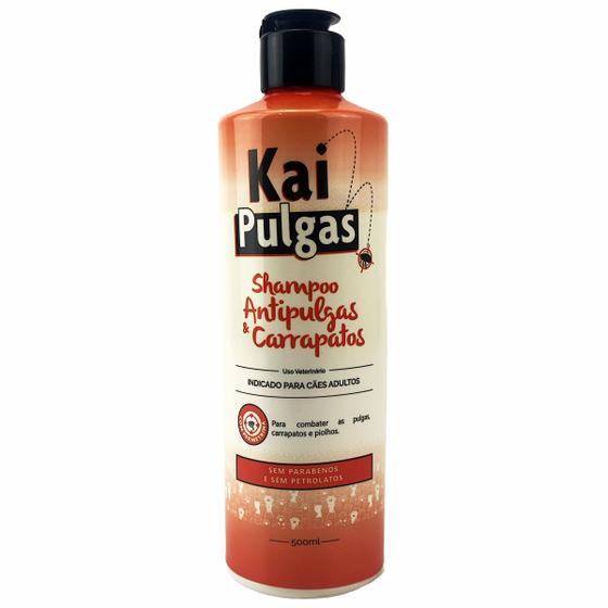 Imagem de Kaipulgas Shampoo Anti pulgas e Carrapatos 500ml Cães Adultos Vetsense