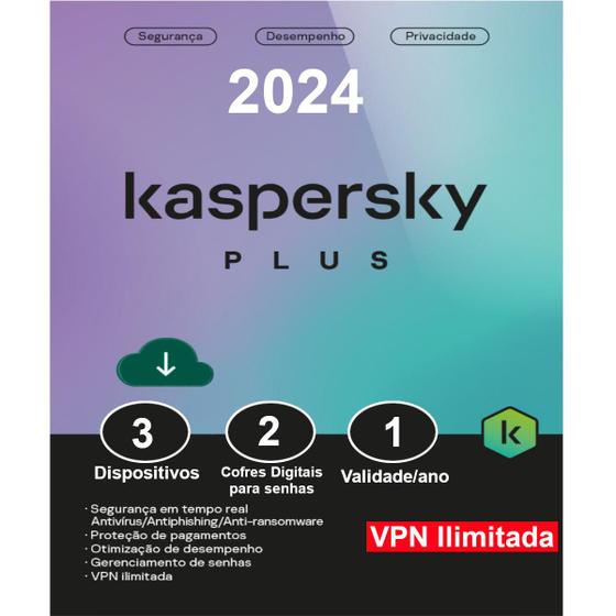 Imagem de Kaspersky Antivírus Plus 3 Dispositivos 1 ano