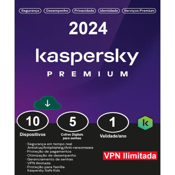 Imagem de Kaspersky Antivírus Premium 10 Dispositivos 1 ano