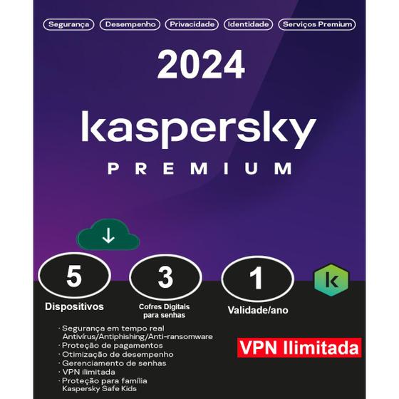 Imagem de Kaspersky Antivírus Premium 5 Dispositivos 1 ano