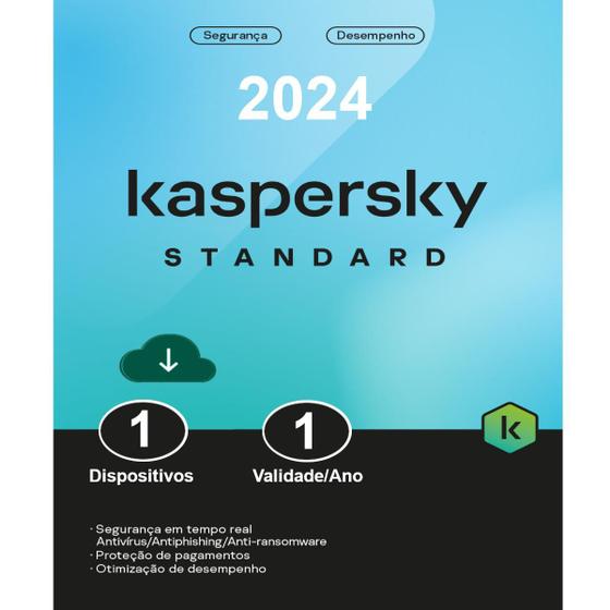 Imagem de Kaspersky Antivírus Standard 1 Dispositivo Versão 2024
