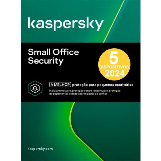 Imagem de Kaspersky Small Office Security 5+5+1 Servidor 1 ano Versão 2024