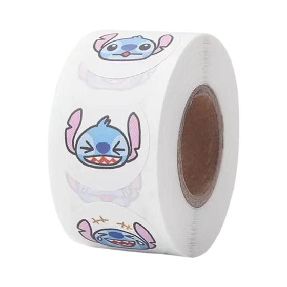 Imagem de Kawaii Disney Stitch 500 Pçs Diy Adesivos Anime Selo Etiquetas Dos Desenhos Animados Crianças Festa