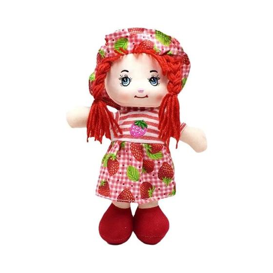 Imagem de Kawaii Frutas Saia Chapéu Pano Bonecas Brinquedos De Pelúcia Macios Para Bebês Meninas Fingir Jogar