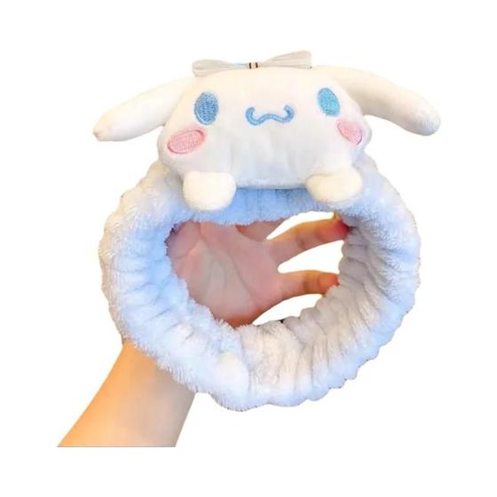 Imagem de Kawaii Sanrio Cinnamoroll Kuromi Melodia Boneca De Pelúcia Hairband Antiderrapante Elástico Bonito