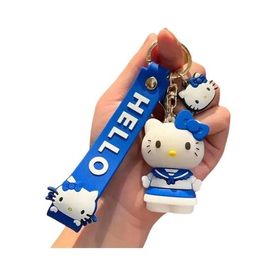 Imagem de Kawaii Sanrio Olá Kitty Cinnamoroll Chaveiro Anime Dos Desenhos Animados Pingente Mochila Ornamentos