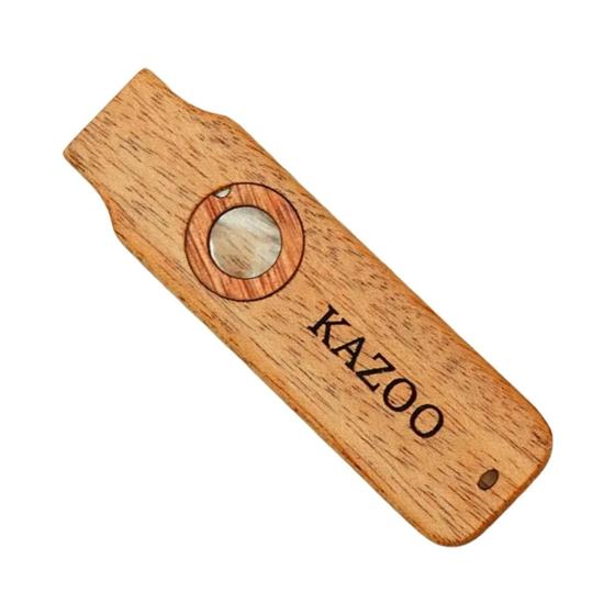 Imagem de Kazoo de Madeira Portátil - Leve, com Cordões e Caixa de Presente