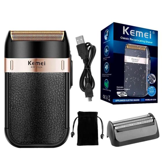 Imagem de Kemei Barbeador 2024 Preto 100V/240V