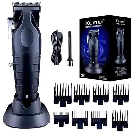 Imagem de Kemei KM2296: Máquina Elétrica de Corte de Cabelo e Barba Garantia e Eficiência