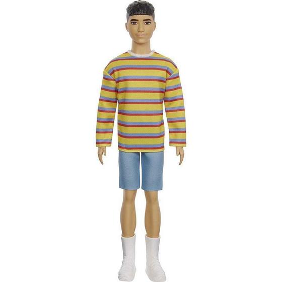 Imagem de Ken Fashionistas Camisa Listrada Amarela - Mattel