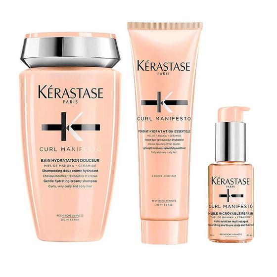 Imagem de Kérastase Curl Manifesto Kit  Shampoo + Condicionador + Óleo Multiuso