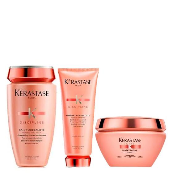 Imagem de Kérastase Discipline Fluidealiste Kit - Shampoo + Condicionador + Máscara