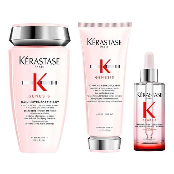 Imagem de Kérastase Genesis Kit  Shampoo Antiqueda + Condicionador + Sérum Finalizador