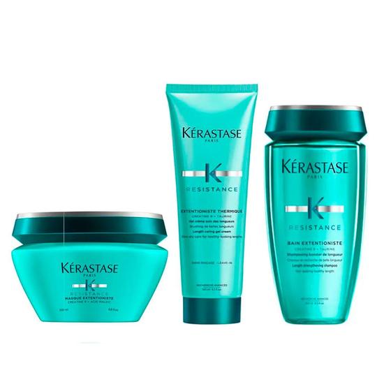 Imagem de Kérastase Resistance Extentioniste e Thermique Kit - Protetor Térmico 150ml + Shampoo 250ml + Máscara de Tratamento 200ml